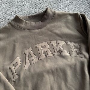 Parke Tonal Latte Mockneck XXL